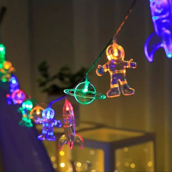None Other - String Lights, Astronaut, Spaceship & Rockets, How Fun, Battery Operated…